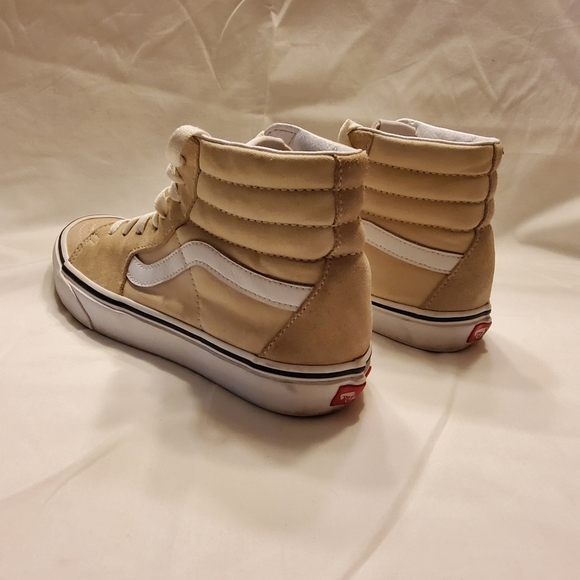 Vans Trendsetter X Bape Print High Top Suede Tan Skater Sneaker Mens 6.5 Wmns 8 - Picture 6 of 9